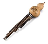 Seda De Cucurbitácea Natural C Abajo B Tecla Adulto Principiante Tocando Instrumento Musical Cucurbita Regalo De Pasatiempo De Instrumento De Flauta Tubo Sonido Bambú Morado (Color : Brown_B-Flat)