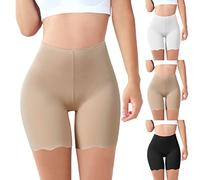 Seda de Hielo Shorts para Mujer Mini Shorts Culotte para Mujer Mujeres Braguitas Short De Seguridad Shorts de Anti Rozaduras Calzoncillos Cintura Alta Pantalones Moldeadores Adelgazante Shapewear