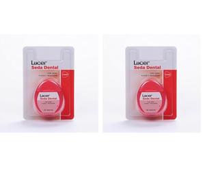 Seda Dental Lacer Con Cera Y Fluor (Paquete de 2)