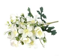 Seda para ramo de flores de cerezo con 5 ramas para boda, decoración de balcón, mesita de noche, estilo y trabajo de identidad visual de marca (blanco)
