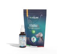 SEDA360b - Suplemento calmante para perros y gatos, 30 gotas, elimina el cortisol relajante natural contra el estrés y el miedo. L-triptófano, vitaminas E, pasiflora y manzanilla y plantas medicinales