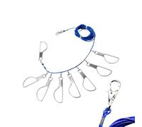 Sedal de pesca con clip de acero inoxidable con anillo de cuerda | Soporte para línea de pescado, clip de pesca de alta resistencia, eslabón resistente a la corrosión, soporte para salmón de