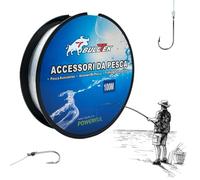 Sedal de pesca de nailon, 100 m, 0,18 mm, 4,5 kg, monofila, carrete de hilo de pesca, resistente a desgarros, transparente, para pescadores de mar, río, lago