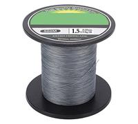Sedal de pesca de polietileno superfuerte, 500 m, 8 hilos, color gris, alta resistencia al desgarro, resistente a la abrasión, para pesca de agua dulce y salada (1,5)