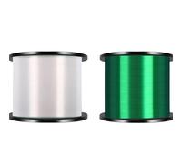 Sedal De Pesca Línea De Pesca De Nailon Monofilamento De 1000M, 2 Uds., Línea Principal De Nailon Súper Resistente, Accesorios De Pesca De Agua Salada Invisible(White Green,0.205mm-1.5)