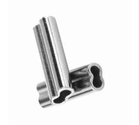 Sedal de Pesca Mangas Guía de Alambre Conectores de Tubo de Cobre de Alta Resistencia 100 Piezas para Aparejos de Pesca Mono y Líder de Alambre Plata 6 Tamaños (2,0mm*10mm)