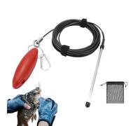 Sedal de pesca: soporte de línea duradero, herramienta de captura portátil, cable de acero con diseño flotante, ideal para uso en kayaks y botes de alta mar, suministro ligero al aire libre, soporte