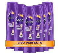 SEDAL Tratamiento Acondicionador Liso Perfecto para un cabello lacio y suave con Aceite de Macadamia, Vitamina C y Proteína de Seda 350ml x6