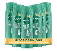 SEDAL Tratamiento Acondicionador Rizos Definidos ideal para mantener el cabello sin frizz y dejar rizos hidratados y definidos todo el día 350ml x6