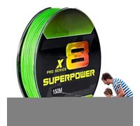 Sedal trenzado para hielo verde fluorescente de baja memoria, 164 yardas 8 hilos Percepción invisible para el hielo salvaje al aire libre Agua salada Agua