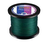 Sedal Trenzado Resistente a la abrasión, multifilamento, sin Elasticidad y Baja Memoria, diámetro Extra Fino, Verde, 299,01 m, 6,8 kg