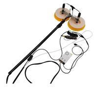 SEDAMORALLY Cepillo Giratorio Doble Cabeza 70cm con Mango telescópico, Limpia el Doble Que uno Simple, Ahorra Tiempo y Mano de Obra, para Paneles solares y techos MainsElectricity-5.5m