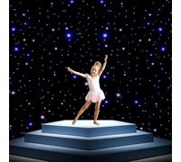 SEDAMORALLY Cortina de Estrellas LED con Control DMX,Fondo de Terciopelo Plegable,Ideal para Decoración de Bodas, Fiestas de Navidad, Clubes, Espectáculos Red-4x6m