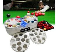 SEDAMORALLY Limpiador de Bolas de Billar 2 en 1 Mejorado - Doble Motor, Forros de Lana, Pantalla LCD táctil. Compatible con 16 Bolas Americanas y 22 de Snooker White