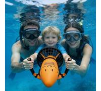 SEDAMORALLY Propulsor Submarino Eléctrico 300W, Profundidad 20m & Protección del Motor por Sobrecalentamiento, para Buceo Esnórquel Aventuras Marinas Adultos y Niños 1Battery