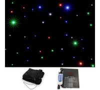 SEDAMORALLY Telón de Fondo de Cortina de Luz de Estrellas,Fondo de Terciopelo Plegable,Unidades de Efectos de iluminación para escenarios y Eventos, Blue/White-3x4m Red-4x6m