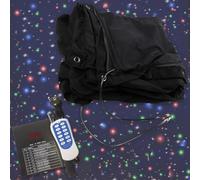 SEDAMORALLY Telones de Fondo de Estrellas de Escenario Led, Fondo de Terciopelo Plegable,Ideal para Decoración de Bodas, Fiestas de Navidad, Clubes, Espectáculos Red-3x4m