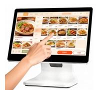 SEDAMORALLY TPV Táctil 15,6" AIO,Ángulo Ajustable con una Mano,Monitor Táctil Capacitivo,Registradora Tactil para Tiendas de Conveniencia,Centros Comerciales,Supermercados,Restaurantes