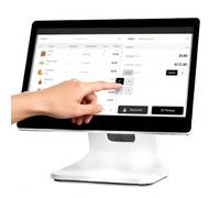 SEDAMORALLY TPV Táctil 15" AIO,Windows 10,Ángulo Ajustable con una Mano,POS Todo en Uno,Monitor Táctil Capacitivo,SSD 64GB,RAM 4GB,Uso Comercial