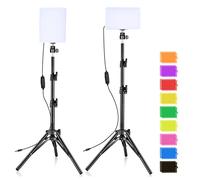 SEDGEWIN Kit de 2 Luces LED para Video, 6500 K, Regulables, luz USB, iluminación de fotografía con 9 filtros de Color, trípode Ajustable para fotografía, grabación de Video, iluminación de