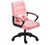 Sedia da Studio ergonomica con poggiatesta, sedia da ufficio regolabile in Altezza con rotelle girevoli a 360 gradi, adatta per l'uso in ufficio e a casa(Pink,Premium)