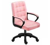 Sedia da Studio ergonomica con poggiatesta, sedia da ufficio regolabile in Altezza con rotelle girevoli a 360 gradi, adatta per l'uso in ufficio e a casa(Pink,Standard)