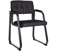 Sedia Visitatore Canada B in Similpelle nero