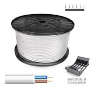 Sediles Cable Eléctrico Manguera Blanco 2 x 1 mm 300 m H05VV-F - Marca EAN: 8435734703903
