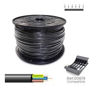 Sediles cable eléctrico manguera vv-k0.6/1kv negro 3 x 2,5 mm 100 m -