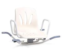 Mopedia Asiento ondulado giratorio para bañera Blanco