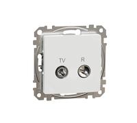 Sedna Design & Elements, conector de TV de 4 db, color blanco