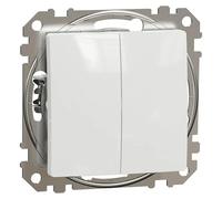 Sedna Design & Elements Conmutador doble (Blanco, Colocar, Plástico, 10 A)