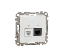 Sedna Design & Elements, ranura para ordenador 2XRJ45 Kat.5E Stp, color blanco