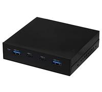 SEDNA - Hub interno USB 3.2 Gen II (10Gbps) de 4 puertos (2A2C) (bahía de disquete) con adaptador de conector tipo A a tipo E