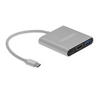SEDNA - USB 3.1 Tipo C a 4 K HDMI adaptador, USB 3.0 Hub con 1 puerto de carga USB PD, para Apple el Macbook, Microsoft Surface Pro.. etc.