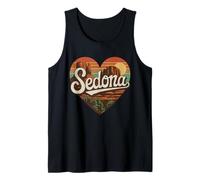 Sedona Arizona Heart Camiseta - Vintage Retro Red Rocks Camiseta sin Mangas