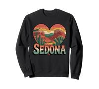 Sedona Arizona Heart Camiseta - Vintage Retro Red Rocks Sudadera