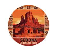 Sedona Arizona Red Rock Desert - Placa de metal estilo nativo