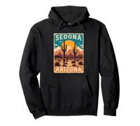 Sedona Arizona Sunrise Desierto Cactus Formaciones Rocas Vintage Sudadera con Capucha