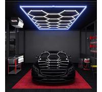 Sedtonmu Luces hexagonales para garaje, 6500 K, hexágono, luces LED para garaje, taller y gimnasio, D