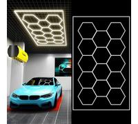 Sedtonmu Luz Led Hexagonal para Garaje 6500K Hexágonos Lampara Luces En Forma De Panal para Estaciones de Trabajo e iluminación de talleres SóTano Tienda Gimnasio Taller,4500k,1