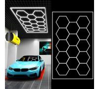 Sedtonmu Luz Led Hexagonal para Garaje 6500K Hexágonos Lampara Luces En Forma De Panal para Estaciones de Trabajo e iluminación de talleres SóTano Tienda Gimnasio Taller,6000k,1