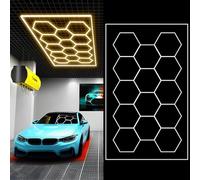 Sedtonmu Luz Led Hexagonal para Garaje 6500K Hexágonos Lampara Luces En Forma De Panal para Estaciones de Trabajo e iluminación de talleres SóTano Tienda Gimnasio Taller,3000k,1