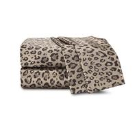 Seduction Martex Juego de sábanas de satén, tamaño Individual, Estampado de Leopardo