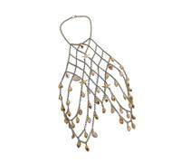 Seductora cadena para el cuerpo hueca, accesorio de tankini, cadena de pecho con conchas para fiestas en la playa y festivales de música, joyería corporal, One Size, Como se describe, como se describe