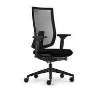 Sedus Se:do Pro Light, Silla giratoria, Silla de Oficina, Membrana de Red Negra, poseedor Deslizante, reposabrazos y Respaldo Ajustables, Altura Regulable, plástico, 40-52 cm, soporta hasta 130 kg,