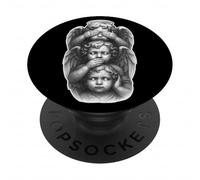 See No Evil | Speak No Evil | Hear No Evil Angel Querubines PopSockets PopGrip Adhesivo