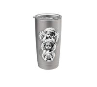 See No Evil Speak No Evil Hear No Evil Baby Angel Querubines Vaso térmico de acero inoxidable de doble pared