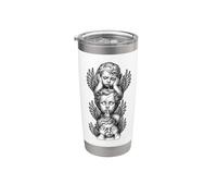 See No Evil Speak No Evil Hear No Evil Baby Angel Querubines Vaso térmico de acero inoxidable de doble pared