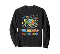 See The Capaz Not The Label Autism Turtle Awareness Sudadera